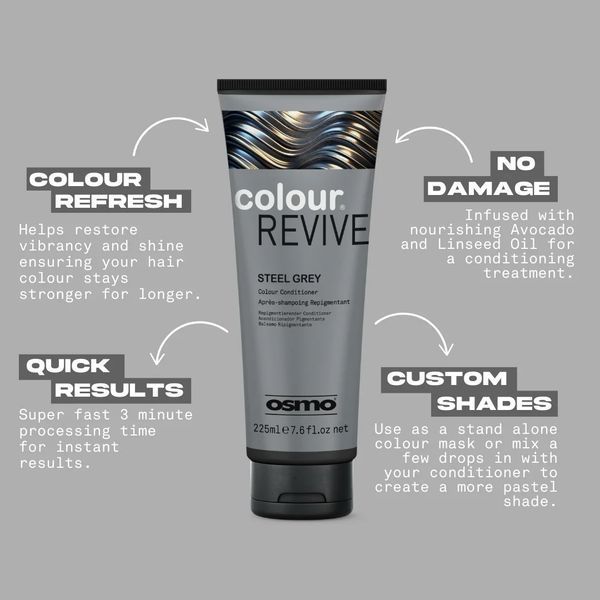 Тонирующий кондиционер OSMO Colour Revive Steel Grey Colour Conditioner для окрашивания волос 225 мл 065308 фото