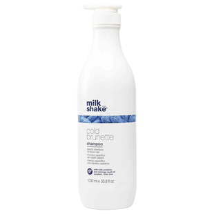 Шампунь для темного волосся milk shake cold brunette shampoo нейтралізація теплих пігментів 1000 мл 8032274143857 фото