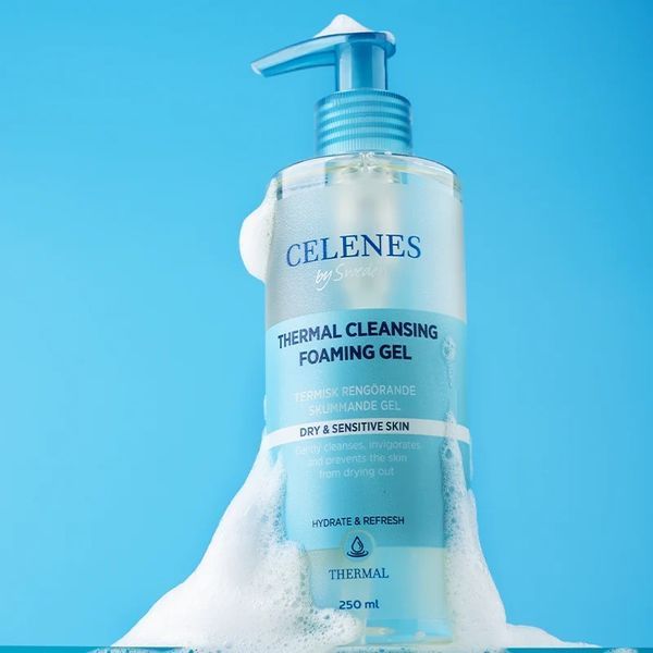 Очищуючий гель для вмивання Celenes by Sweden Thermal Cleansing Foaming Gel Oily Combination для жирної та комбінованої шкіри 250 мл 5160066 фото