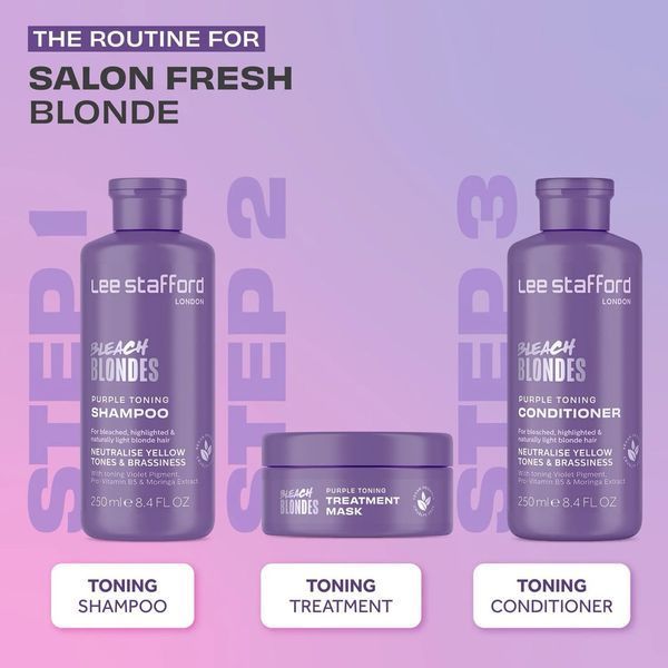 Кондиционер Lee Stafford Bleach Blondes Purple Toning против желтизны волос 250 мл LS5791 фото