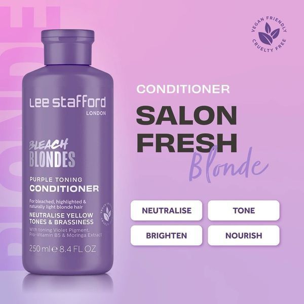 Кондиционер Lee Stafford Bleach Blondes Purple Toning против желтизны волос 250 мл LS5791 фото