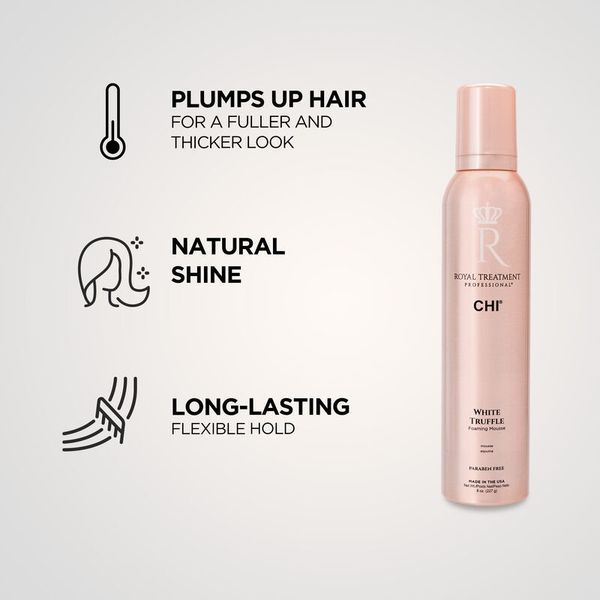 Мусс CHI Royal Treatment White Truffle Foaming Mousse для объёма и фиксации укладки 227 г RTWTFM8 фото