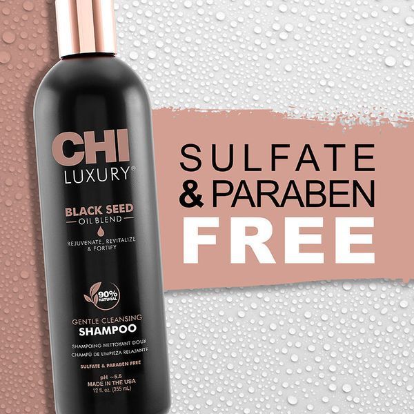 Шампунь з олією чорного кмину CHI Luxury Black Seed Oil Blend Gentle Cleansing Shampoo для м'якого очищення та об'єму 739 мл CHILS25 фото