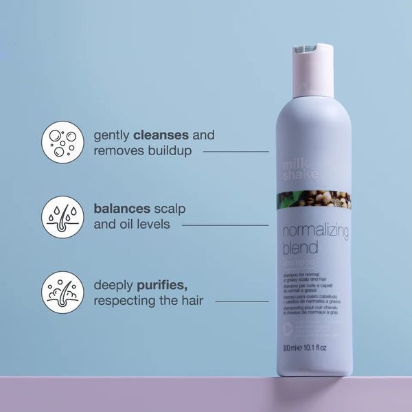 Шампунь себорегулюючий milk shake Normalizing Blend Shampoo нормалізація балансу 300 мл 8032274062981 фото